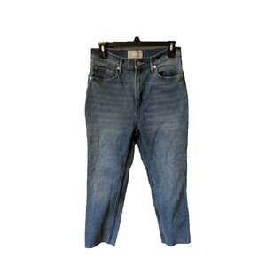 Everlane The Original Cheeky Jeans Womens Size 26 Cropped Distressed Hem